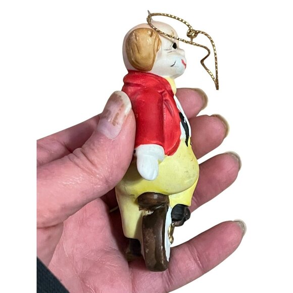 Vintage Retro Christmas Around The World Set Of 3 Circus Clown Ornaments Ceramic - Picture 6 of 16